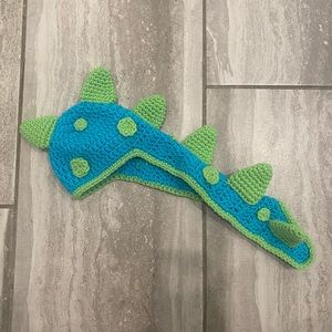 Dino crochet piece for newborn photo shoot